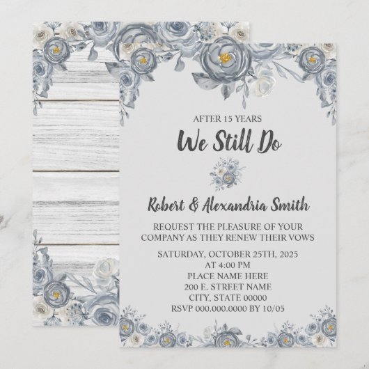 We doen nog steeds Jubileum renewal Grey Kaart (Voorkant / Achterkant)