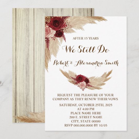 We doen nog steeds Jubileum Renewal Pampas  Kaart (Voorkant / Achterkant)