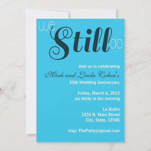 We doen nog steeds Jubileum-uitnodiging Kaart (Voorkant)