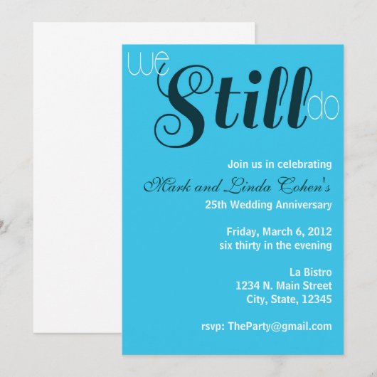 We doen nog steeds Jubileum-uitnodiging Kaart (Voorkant / Achterkant)