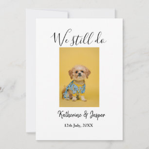 We doen nog steeds koppel naam huisdier hond foto  kaart