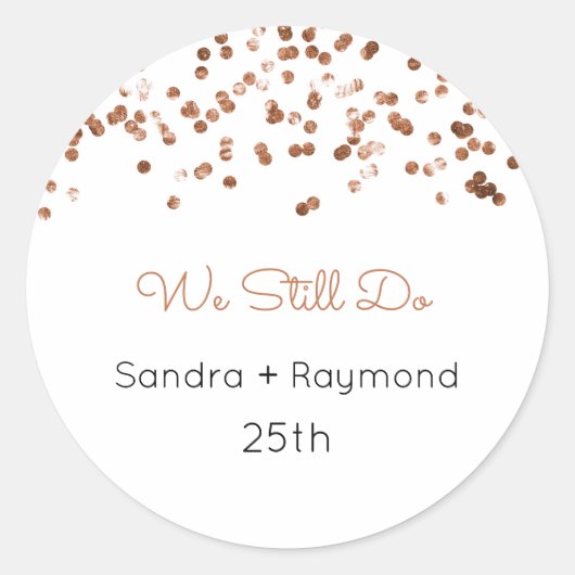 We doen nog steeds labels, Jubileum, gelofte verni Ronde Sticker (Voorkant)