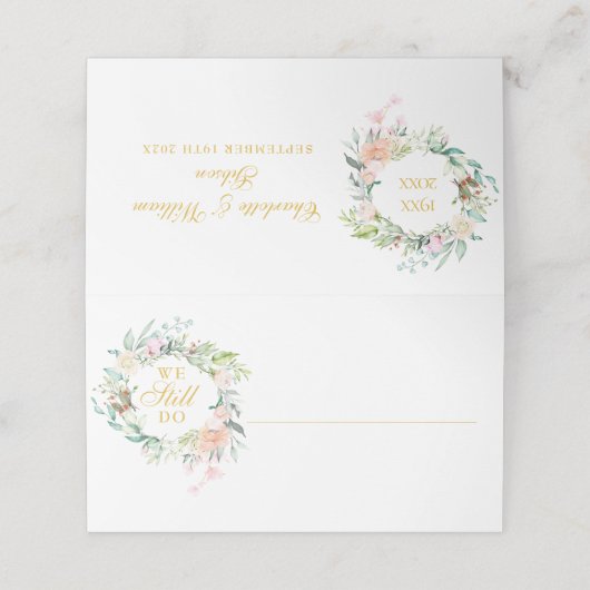 We doen nog steeds met Floral Jubileum Vow Renewal Plaatskaartje (Buitenkant ongevouwen)