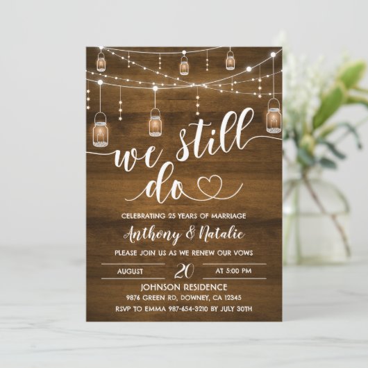 We doen nog steeds met Vow Renewal Kaart (Staand voorkant)