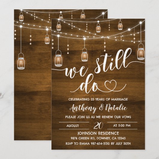 We doen nog steeds met Vow Renewal Kaart (Voorkant / Achterkant)