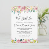 We doen nog steeds met Vow Renewal Pastel Chic Blu Kaart (Staand voorkant)