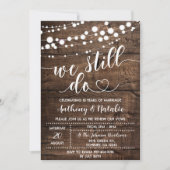 We doen nog steeds met Vow Renewal Rustic Kaart (Voorkant)