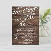 We doen nog steeds met Vow Renewal Rustic Kaart (Staand voorkant)