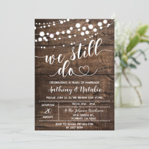 We doen nog steeds met Vow Renewal Rustic Kaart