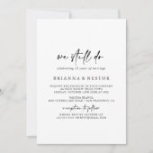 We doen nog steeds moderne elegante geloftevernieu kaart (Voorkant)