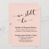 We doen nog steeds moderne kalligrafie, Blush-verj Kaart (Voorkant / Achterkant)