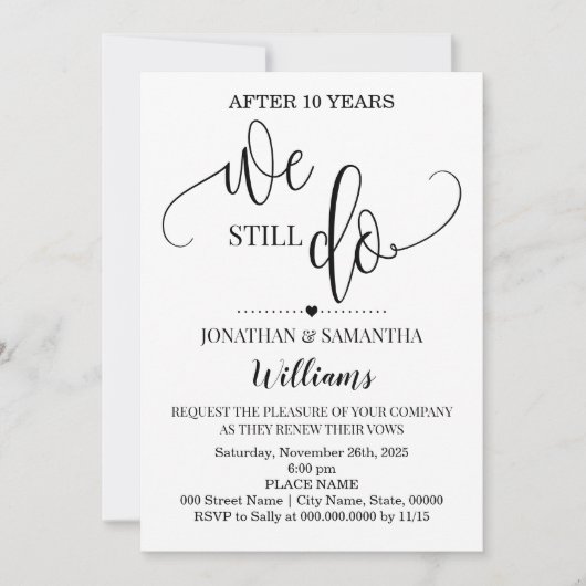 We doen nog steeds Moderne Minimalistische Trouwhe Kaart (Voorkant)