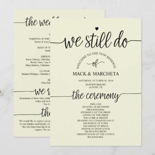 We doen nog steeds programcard kaart (Voorkant / Achterkant)