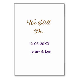 We doen nog steeds roze bruin naam datum jaar boho kaart