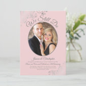 We doen nog steeds roze en zilver grijze weduwenve kaart (Staand voorkant)