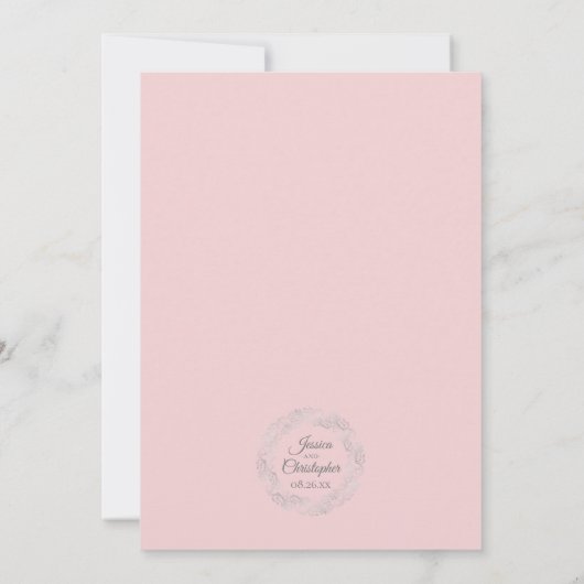 We doen nog steeds roze en zilver grijze weduwenve kaart (Achterkant)