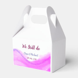 We doen nog steeds roze paarse waterverf glitter s bedankdoosjes