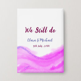 We doen nog steeds roze paarse waterverf glitter s button