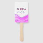 We doen nog steeds roze paarse waterverf glitter s handwaaier (Achterkant)