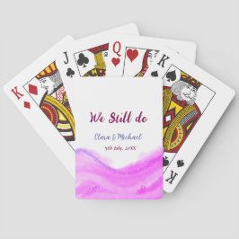 We doen nog steeds roze paarse waterverf glitter s pokerkaarten