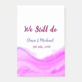 We doen nog steeds roze paarse waterverf glitter s post-it® notes