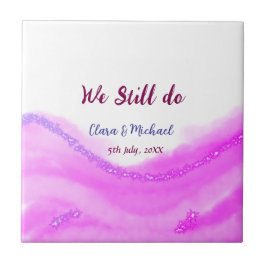 We doen nog steeds roze paarse waterverf glitter s tegeltje
