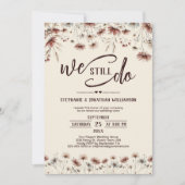 We doen nog steeds Rustic Wildflowers Wedding Vow Kaart (Voorkant)