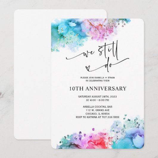 We doen nog steeds uitnodigingsSjabloon Kaart (Voorkant / Achterkant)