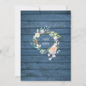 We doen nog steeds Vow Renewal Floral Blue Rustic Kaart (Achterkant)