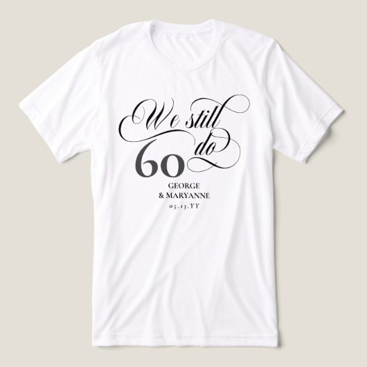 We doen nog steeds wervelende script 60ste bruilof Tri-Blend shirt (Design voorkant)