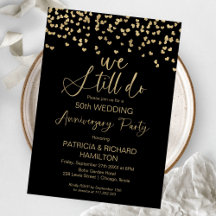 We doen nog steeds zwart gouden bruiloft Jubileum