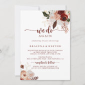 We doen opnieuw goud rustieke bloemen gelofte vern kaart (Voorkant)