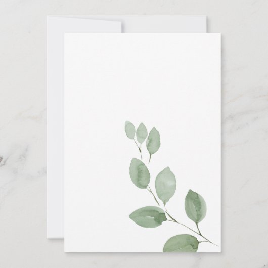 We doen opnieuw Green Delight Eucalyptus gelooft v Kaart (Achterkant)