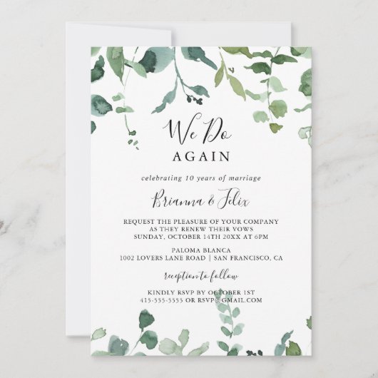 We doen opnieuw script groen gebladerte vernieuwin kaart (Voorkant)