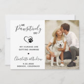 We doen Pet Weddenschap Foto Dog Save The Date (Voorkant)