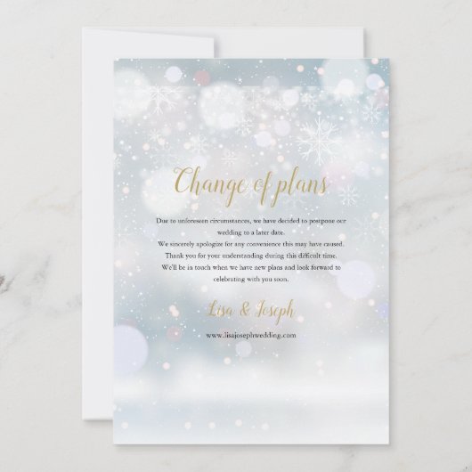 We doen Redo Nieuw Plan Winter Save the Date Kaart (Achterkant)