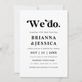 We doen Retro Script Typografie en foto-monogram Kaart (Voorkant)