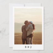 We doen Retro Script Typografie en foto-monogram Kaart (Achterkant)