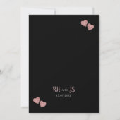 "We doen" roze uitnodiging voor een zwart huwelijk (Achterkant)