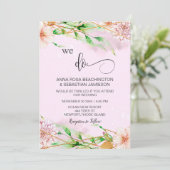 *~* WE DOEN RSVP Floral Geometric AR15 QR Wedding Kaart (Staand voorkant)