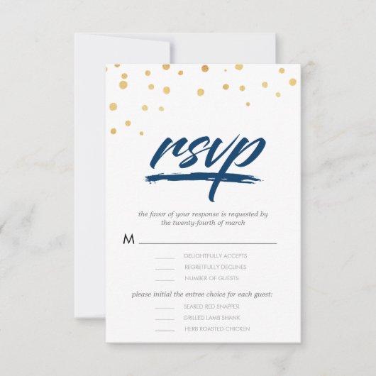 "We doen" RSVP-kaarten voor Typografie \ WEDDINGS RSVP Kaartje (Voorkant)