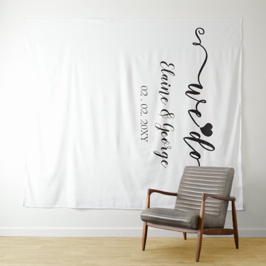 We doen Script Heart Weddenschap Foto Prop Backdro Wandkleed (In Situ (horizontaal))