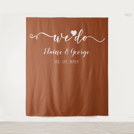 We doen Script Heart Weddenschap Foto Prop Backdro Wandkleed (Voorkant)