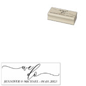 We doen script trouwdatum rubberstempel (Gestempeld)