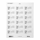 We doen, Swirly zwart-wit bruiloft Etiket (Full Sheet)