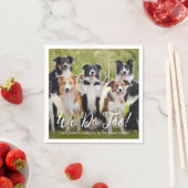 We doen te eenvoudige moderne aangepaste foto hond servet (Insitu)