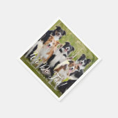 We doen te eenvoudige moderne aangepaste foto hond servet (Hoek)