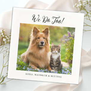 We doen te eenvoudige moderne Schattigee foto Hond Servet