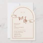 We doen Terracotta Modern Script Wedding Kaart (Voorkant)