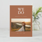 We doen Terracotta moderne minimalistische foto br Kaart (Staand voorkant)